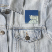 Arctic fox Alopex lagopus)北極狐 缶バッジ (インサイチュ)