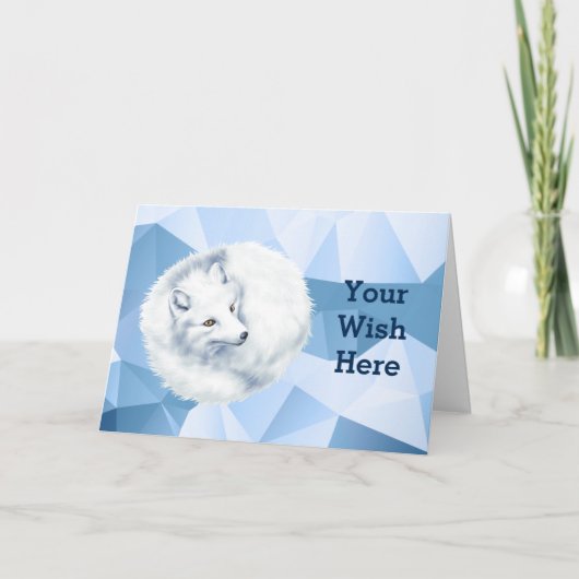 Arctic Fox Greeting Card カード (正面)