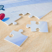 Arctic Fox Skiing Down a Snowy Mountain ジグソーパズル (側面)