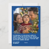 Arctic Glow Funny Cat Retro Christmas Photo シーズンカード (裏面)