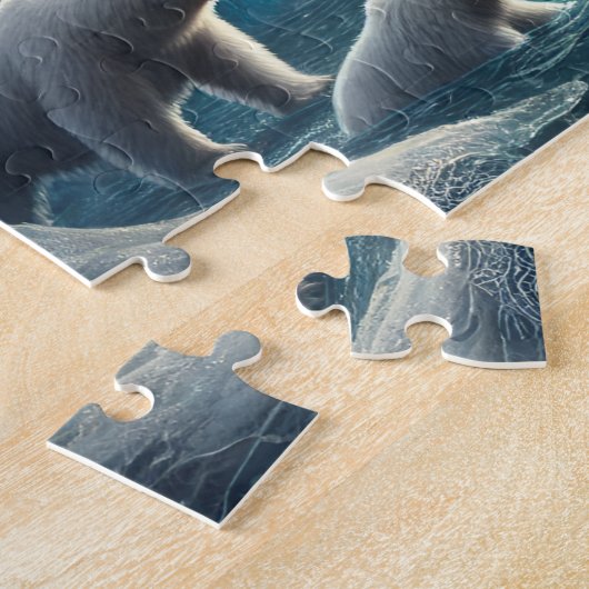 Arctic Mermaid Fantasy Polar Scene ジグソーパズル (側面)