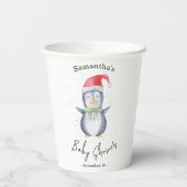 Arctic Penguin – ベビーシャワー 紙コップ (裏面)