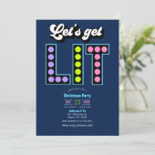 Arctic Pop Let’s Get Lit Retro Christmas Party 招待状 (スタンド正面)