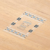 Arctic Velvet Ugly Sweater Christmas Party アクリル招待状 (レイダウン)