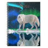 Arctic Wolf & Aurora Wildlife-supporter Notebook ノートブック (正面)