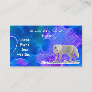 Arctic Wolf Wildlife Fractal-effect名刺 名刺