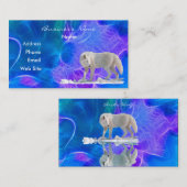 Arctic Wolf Wildlife Fractal-effect名刺 名刺 (正面/裏面)