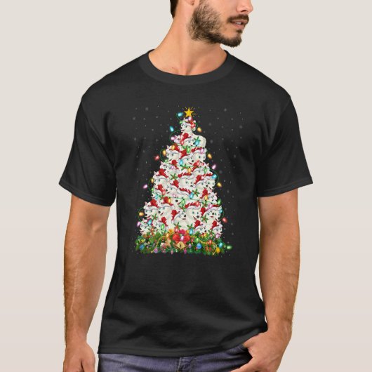 Arctic Wolf  Xmas Lights Arctic Wolf Christmas Tre Tシャツ (正面)