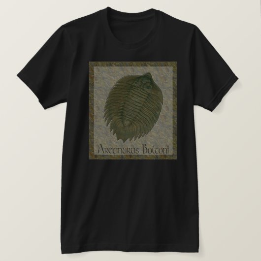 Arctinrus Boltoni 三葉虫の化石 Tシャツ (デザイン正面)