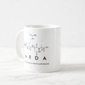 Ardaペプチド名mug コーヒーマグカップ (正面左)