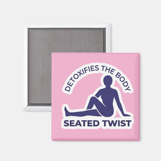 Ardha Matsyendrasana Seated Twist • Detoxifies the マグネット (正面/裏面)