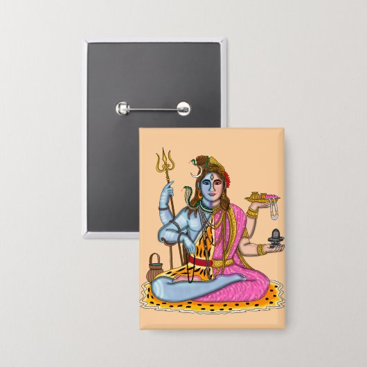 Ardhanarishvara Button 缶バッジ (正面/裏面)