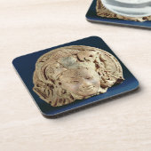 Ardhanarisvara、Newal、Unnao (テラコッタ)の頭部 コースター (左側)