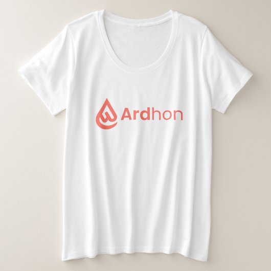Ardhon brand merch - wear your style, your way プラスサイズTシャツ (デザイン正面)