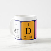 Ardith周期テーブル名mag コーヒーマグカップ (正面左)