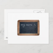 Ardoise – 私の名前は…パーソナライズ可能はがき ポストカード (正面/裏面)