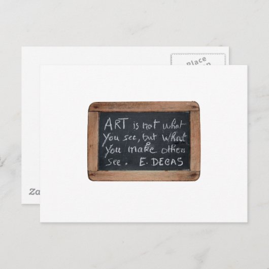 Ardoise 03アーティストの引用文Degasはがき ポストカード (正面/裏面)