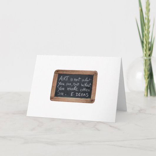 Ardoise 03アーティストの引用文Degas Card カード (正面)