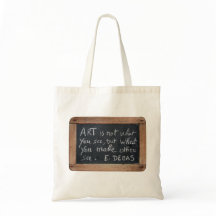 Ardoise 03アーティストの引用文Degas Tote Bag