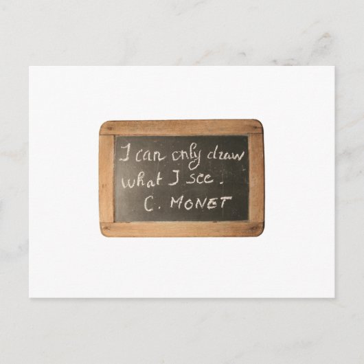 Ardoise 05アーティストの引用文モネ葉書 ポストカード (正面)