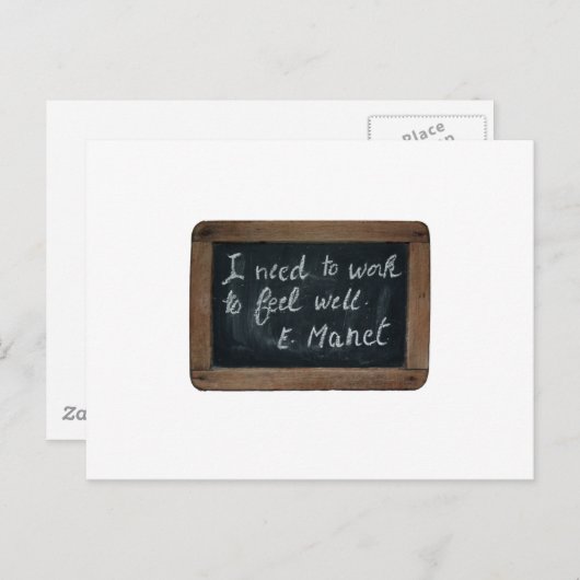 Ardoise 07 Manet's引用文はがき ポストカード (正面/裏面)