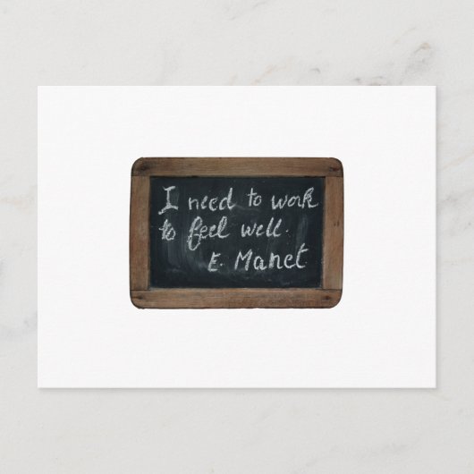 Ardoise 07 Manet's引用文はがき ポストカード (正面)