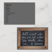 Ardoise Artistの引用文Dagas名刺 名刺 (正面/裏面)