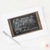 Ardoise - W.シェイクスピアの引用文- 長方形シール (封筒)