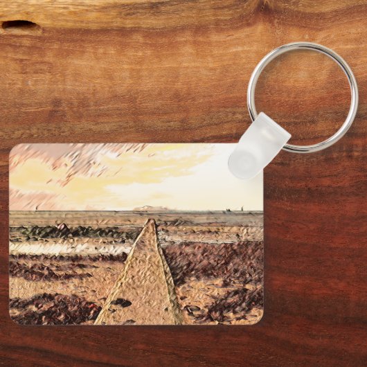 Ardrossan Beach Sunset, Scotland キーホルダー (正面)