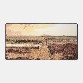 Ardrossan Beach Sunset, Scotland デスクマット