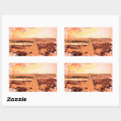 Ardrossan Beach Sunset, Scotland 長方形シール (シート)