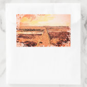 Ardrossan Beach Sunset, Scotland 長方形シール (バッグ)