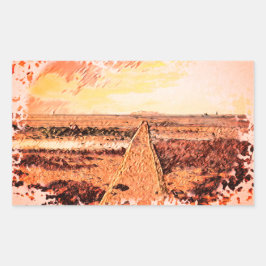 Ardrossan Beach Sunset, Scotland 長方形シール