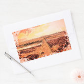 Ardrossan Beach Sunset, Scotland 長方形シール (封筒)