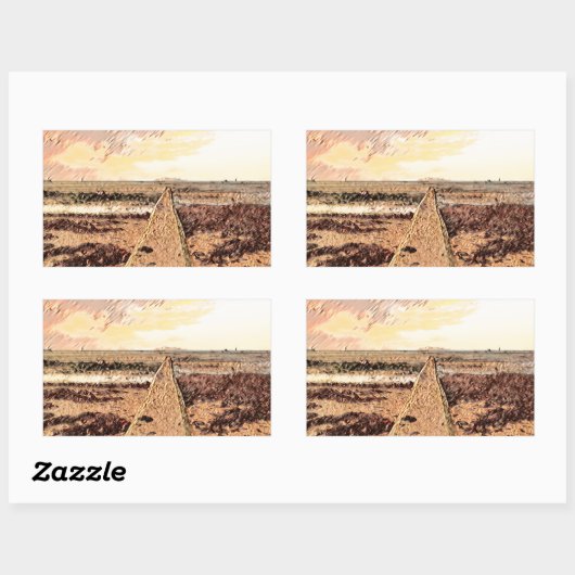 Ardrossan Beach Sunset, Scotland 長方形シール (シート)