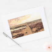 Ardrossan Beach Sunset, Scotland 長方形シール (封筒)