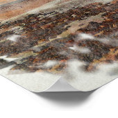 Ardrossan Beach Sunset Watercolour ポスター (角)