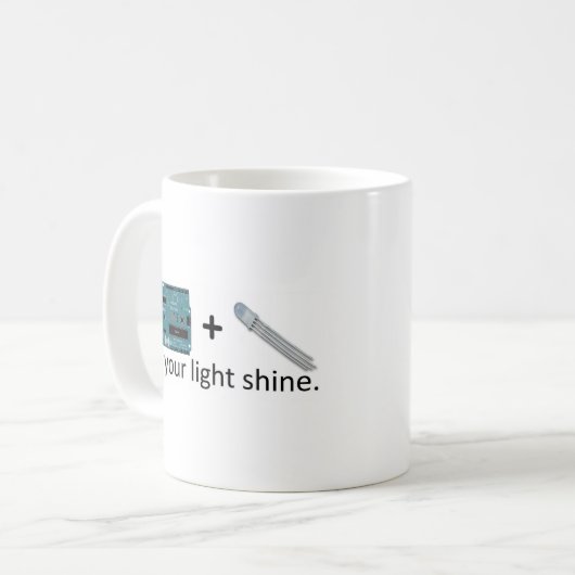 Arduino + RGB LED =インスピレーション コーヒーマグカップ (正面左)