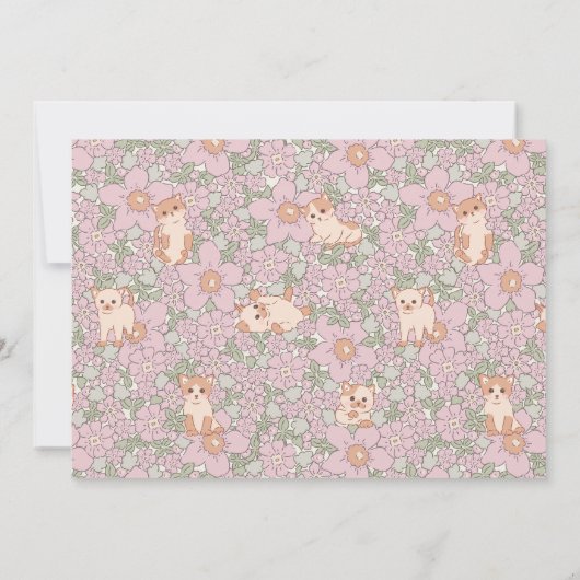 Are Kitten Me Right Meow誕生日 招待状 (裏面)