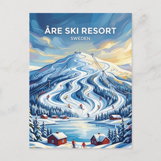 Åre Ski Resort Sweden ポストカード (正面)