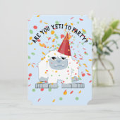 Are Yetiパーティーかわいい誕生日パーティーYeti 招待状 (スタンド正面)