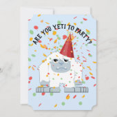 Are Yetiパーティーかわいい誕生日パーティーYeti 招待状 (正面)