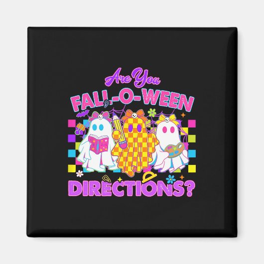 Are You秋O-Ween Directionsかわいい幽霊先生 マグネット (正面)