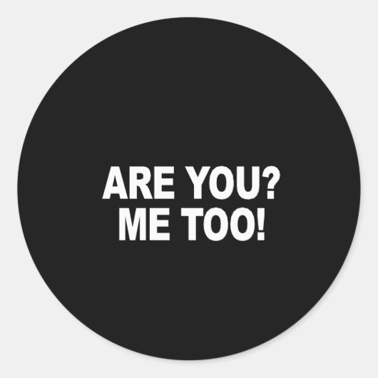 Are you – 私もバンパーステッカー ラウンドシール (正面)