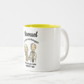 Are you a cardiologist? Because you make my heart  ツートーンマグカップ (正面右)