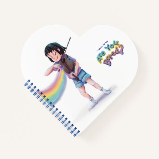 Are You Bored? Heart Notebook ノートブック (正面)