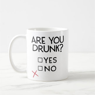 Are you drunk mug, funny drinking coffee mug, gift コーヒーマグカップ