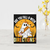 Are You Fall-o-ween Direction Funny Sarcastic Quot カード (黄色い花)