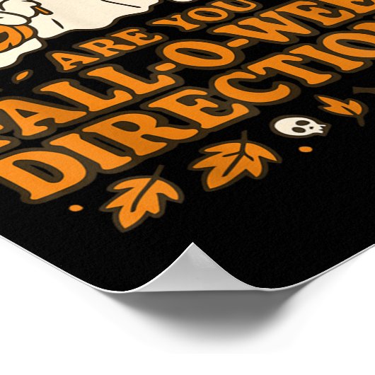 Are You Fall-o-ween Direction Funny Teacher Hallow ポスター (角)