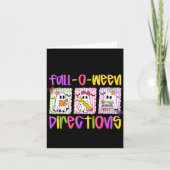 Are You Fall-o-ween Directions Funny Teacher Hallo カード (正面)